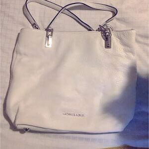 Michael Kor white shoulder bag